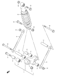 RG125 Втулки заднего рычага