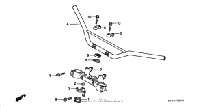 XR400R Handlebar + top bridge