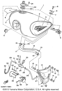 XV1100GC Топливный бак