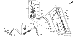 CB1000F Задний тормозной цилиндр