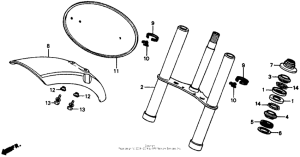 Z50R Front fork 86-87