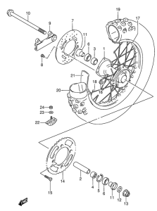 RM85 Rear wheel complete assy