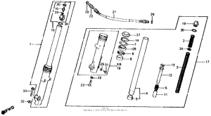 CX500 Cx500c front fork 81-82