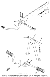 RD60A Stand - footrest - brake pedal