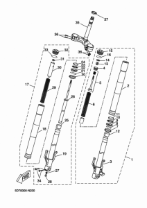 YZF-R125 Передняя вилка