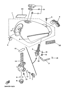 SR125 Rpservoir a carburant