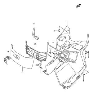 AN250 Багажник передний