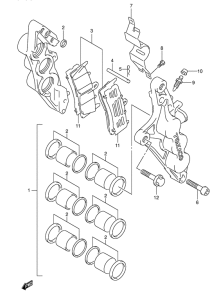 GSX1300R Передний суппорт тормозной