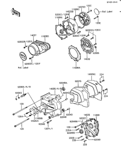 KZ1100 Крышки двигателя