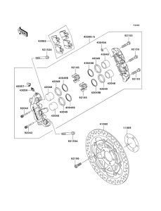 VN1600 Передний суппорт