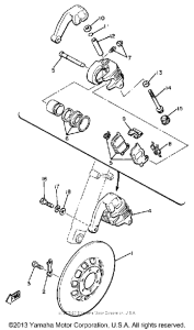 XS400SG Передний суппорт