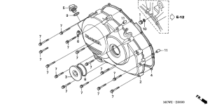 VFR800 (ABS) Крышка картера правая