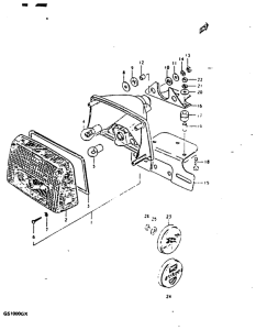 GS1000 Задний комбинированный сигнал