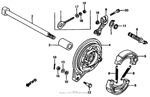 XL185 Задний тормоз