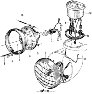 CA200 Headlight + speedometer