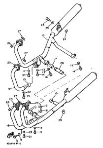XJ600 Выхлопная система