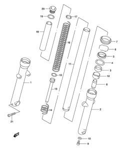 GZ125 Демпфер передней вилки