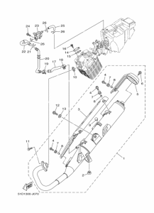 YBR125ED Выхлоп