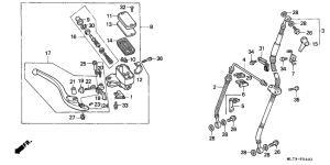 VFR750F Передний главный тормозной цилиндр