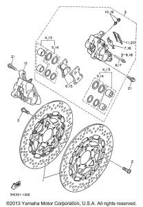FZR600RH Передний суппорт