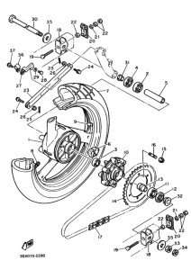 SRX600 Заднее колесо в сборе