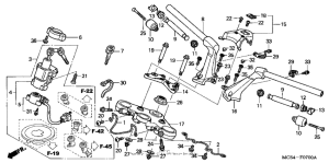 ST1300 Handlebar + top bridge