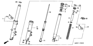  Вилка передней оси