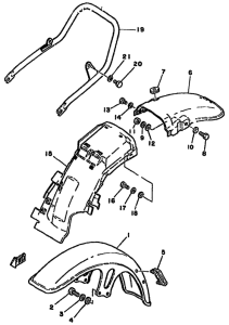SR250 Front fender. rear fender