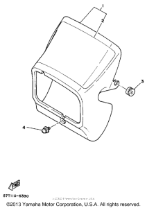 XT350SC (CA ED.) Обтекатели
