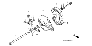 XLX350 Задний тормоз