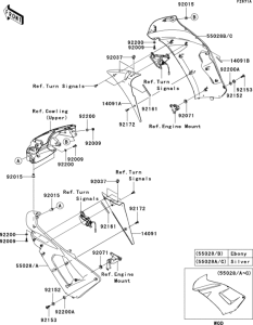 EX650 Cowling(center)(b6f)