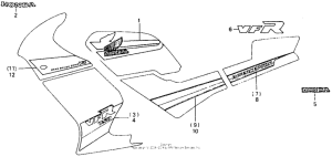 VFR750F Stripes + labels