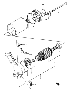 GS1150 Стартерный мотор
