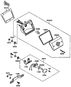 KL650 Taillight unit ass`y