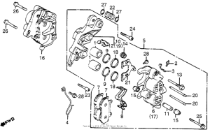 VF1000F Передний суппорт