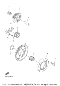 WR250F Муфта стартера