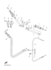 YZF-R6 Steering handle & cable
