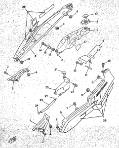 TZR50 Боковые обтекатели