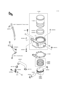 KL650 Цилиндр и поршни