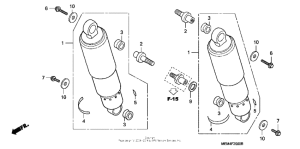 VTX1300C Задние амортизаторы