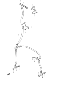 DL650 Передние тормозные трубки