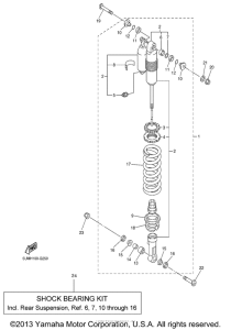 WR250FX Задняя подвеска