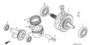 XR200R Crankshaft / piston /  balancer