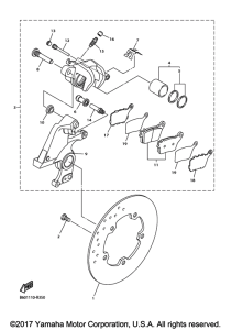 YZF-R1S Задний суппорт