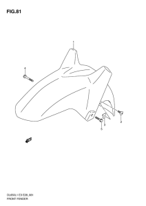 DL650 (ABS) Переднее крыло