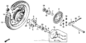 CB750 Cb750k rear wheel