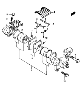 GSF1200S (ABS) Задний суппорт