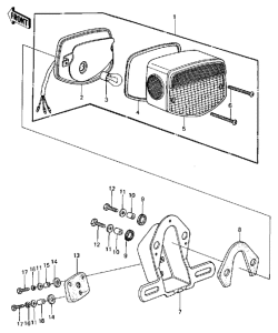 KZ250 Taillight unit ass`y