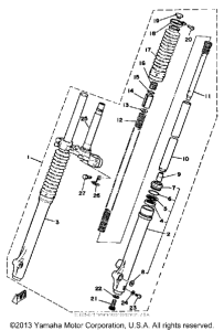 DT175H Передняя вилка