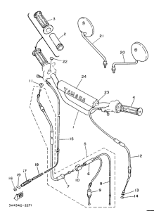 DT50MX Steering handle. cable